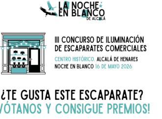 Una veintena de comercios participarán en el III Concurso de Iluminación de Escaparates por la Noche en Blanco de Alcalá 2026