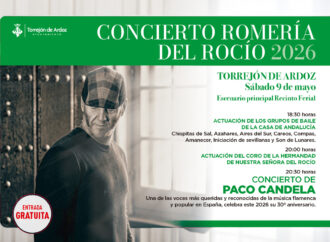 La Romería del Rocío de Torrejón contará con el concierto gratuito de Paco Candela el 9 de mayo