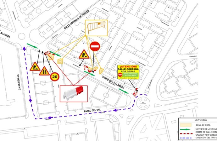 Restricción al tráfico desde el día 2 en Alcalá por las obras del Paseo de la Alameda