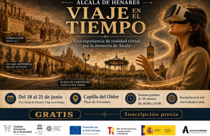Del 18 al 21 de junio llega gratis «Alcalá de Henares: Viaje en el Tiempo», una experiencia inmersiva de realidad virtual