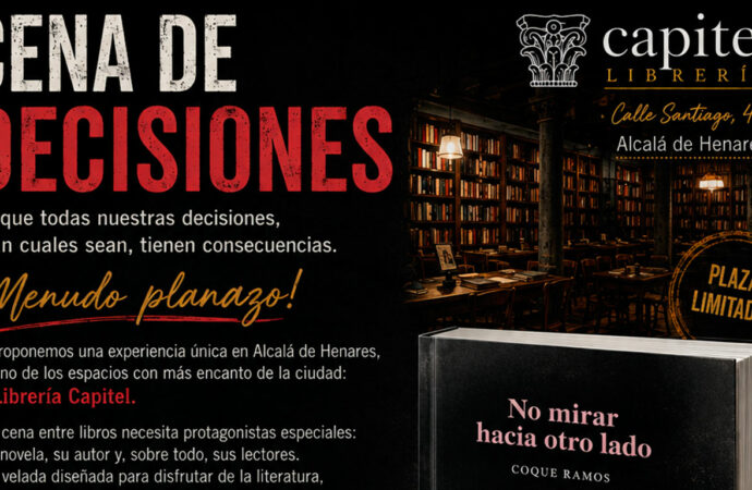 Una cena en la Librería Capitel de Alcalá para presentar la novela ‘No mirar hacia otro lado’