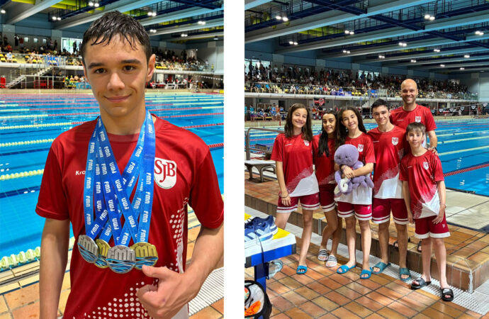 El torrejonero, Samuel Fanegas, logra cuatro medallas en el Campeonato de Madrid de natación de verano en categoría alevín
