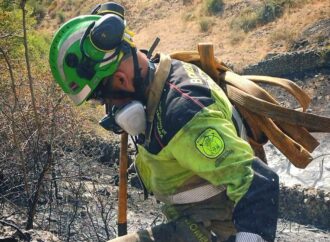 Los Bomberos del Ayuntamiento de Guadalajara regresan tras una semana de trabajo permanente en el incendio de La Mierla