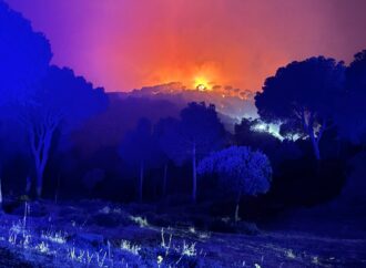 Protección Civil de Alcalá participa en las labores de extinción del incendio próximo al embalse de San Juan