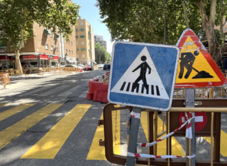 Avanzan las obras de renovación del pavimento y de ampliación de las aceras en el Paseo del Val de Alcalá