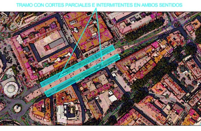 Obras en Alcalá / Cortes parciales de tráfico en Vía Complutense, frente a Carrefour