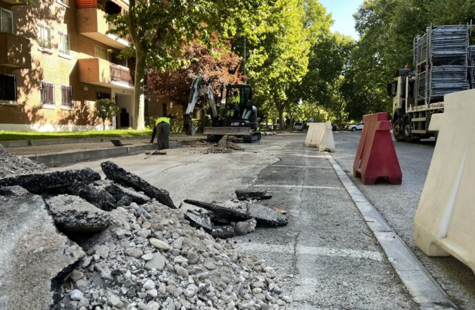 En marcha las obras de mejora de la calle José Chacón en Alcalá de Henares