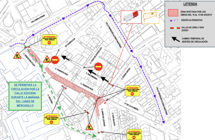 Obras en Alcalá / Este lunes 10 de agosto comienza el asfaltado en Teniente Ruiz