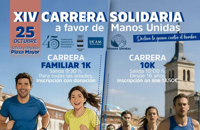 Carrera Solidaria a favor de Manos Unidas, este domingo 25 en Torrejón